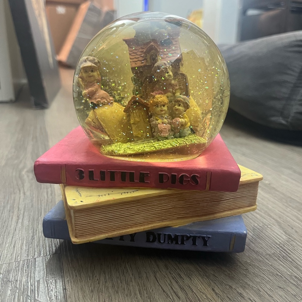 Fairy Tale Snow Globe with Book Base
